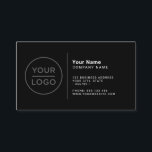 Benutzerdefiniertes Logo schwarz modern minimalist Visitenkarte<br><div class="desc">Diese modernen und einfachen, beruflichen Visitenkarten mit Firmenlogo, Foto oder dekorativem Image, Ihrem Namen, Job, Ihrer Website, Ihrem Firmenlogo und beliebigen Kontaktinformationen können Sie ganz einfach personalisieren. Diese minimalen Visitenkarten-Vorlagen mit einem modernen und minimalen Design, das in minimalistisch und stilvoll schwarz-weiß oder in jeder Farbe sein kann. Erstellen Sie schnell...</div>