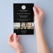 Benutzerdefiniertes Logo Schwarz Professionelles G Flyer (Handgriff)