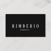 Benutzerdefiniertes Logo schwarz Visitenkarte (Rückseite)