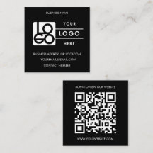 Benutzerdefiniertes Logo Schwarz Weiß QR-Code-Webs