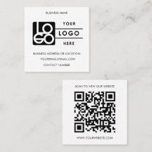 Benutzerdefiniertes Logo Schwarz Weiß QR-Code-Webs