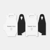 Benutzerdefiniertes Logo Schwarz-weiß Vielen Dank Geschenkschachtel (Ungefaltet)