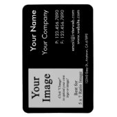Benutzerdefiniertes Logo Schwarze Visitenkarte Sti Magnet (Vertikal)