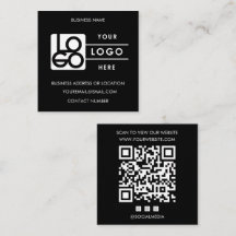 Benutzerdefiniertes Logo Schwarzer QR-Code Website