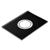 Benutzerdefiniertes Logo schwarzes Notebook Notizblock (Linke Seite)