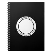 Benutzerdefiniertes Logo schwarzes Notebook Notizblock (Vorderseite)