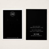 Benutzerdefiniertes Logo, Schwarzweiß-Ohrring-Graf (Vorne & Hinten)