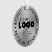 Benutzerdefiniertes Logo - Silber-Akryllische Weih Ornament (Vorderseite)