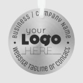 Benutzerdefiniertes Logo - Silber-Akryllische Weih Ornament (Rückseite)