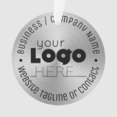 Benutzerdefiniertes Logo - Silber-Akryllische Weih Ornament (Vorderseite)