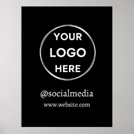 Benutzerdefiniertes Logo Social Media Minimalistis Poster