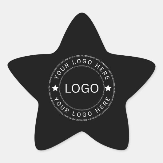 Benutzerdefiniertes Logo Stern-Aufkleber (Vorderseite)