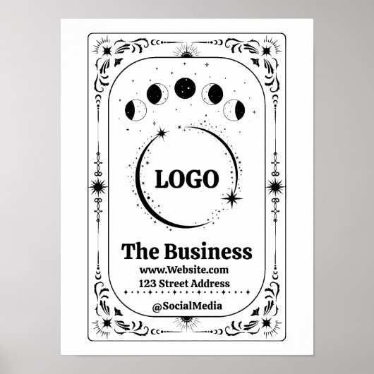 Benutzerdefiniertes Logo Tarot Celestial Zodiac Yo Poster (Vorne)