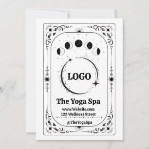 Benutzerdefiniertes Logo Tarot Yoga Spa Geschäft P Einladung