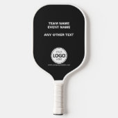 Benutzerdefiniertes Logo Team Event Schwarz Pickleball Schläger (Rückseite)