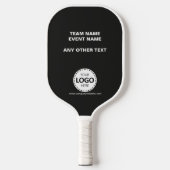 Benutzerdefiniertes Logo Team Event Schwarz Pickleball Schläger (Vorderseite)