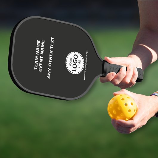Benutzerdefiniertes Logo Team Event Schwarz Pickleball Schläger