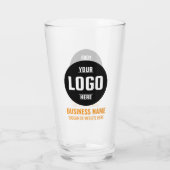 Benutzerdefiniertes Logo & Text 16oz Orange Person Glas (Rückseite)