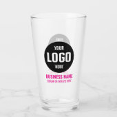 Benutzerdefiniertes Logo & Text 16oz Rosa personal Glas (Rückseite)