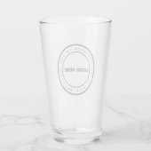 Benutzerdefiniertes Logo & Text Bierglas | Persona Glas (Rückseite)
