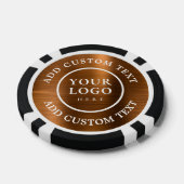 Benutzerdefiniertes Logo & Text Bronze Business Ca Pokerchips (Einzeln)
