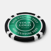 Benutzerdefiniertes Logo & Text Grünes Business Ca Pokerchips (Einzeln)