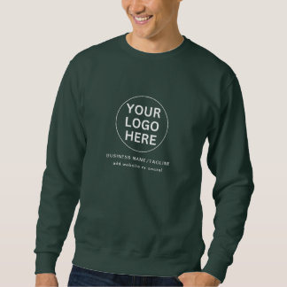 Benutzerdefiniertes Logo & Text l Tiefes Waldgrün Sweatshirt