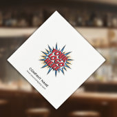 Benutzerdefiniertes Logo+Textpapier Napf Serviette