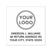 Benutzerdefiniertes Logo und Anschrift oder Text Permastempel (Design)