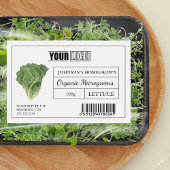 Benutzerdefiniertes Logo und Barcode Lettuce Micro Lebensmitteletikett