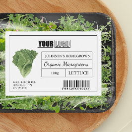 Benutzerdefiniertes Logo und Barcode Lettuce Micro Lebensmitteletikett