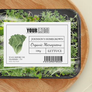 Benutzerdefiniertes Logo und Barcode Lettuce Micro Lebensmitteletikett