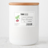 Benutzerdefiniertes Logo und Barcode Radish Microg Lebensmitteletikett (Vorderseite)