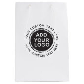 Benutzerdefiniertes Logo und Boutique einkaufen od Mittlere Geschenktüte (Vorderseite)
