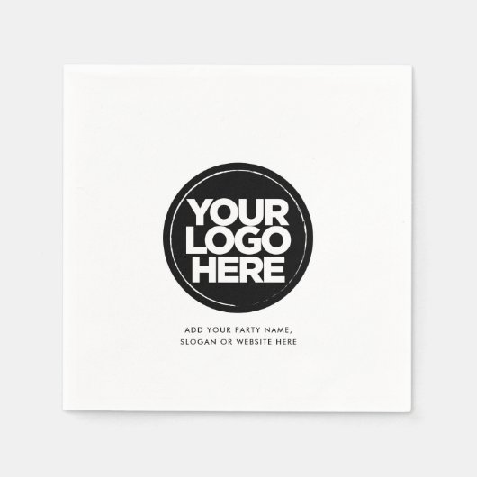 Benutzerdefiniertes Logo und Corporate-Text-Party Serviette (Vorderseite)