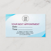 Benutzerdefiniertes Logo und Farbe modern Terminkarte (Vorderseite)