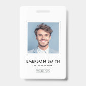 Benutzerdefiniertes Logo und Foto mit weißer Mitar Ausweis (Vorderseite)