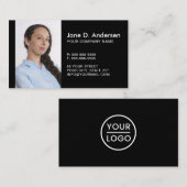 Benutzerdefiniertes Logo und Foto Modernes berufli Visitenkarte (Vorne/Hinten)