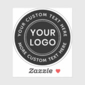 Benutzerdefiniertes Logo und kreisförmiger Text sc Aufkleber (Blatt)