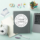 Benutzerdefiniertes Logo und kreisförmiger Text we Aufkleber (iPad Hülle)