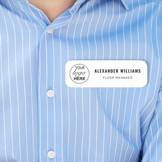 Benutzerdefiniertes Logo und Mitarbeiter Namensschild