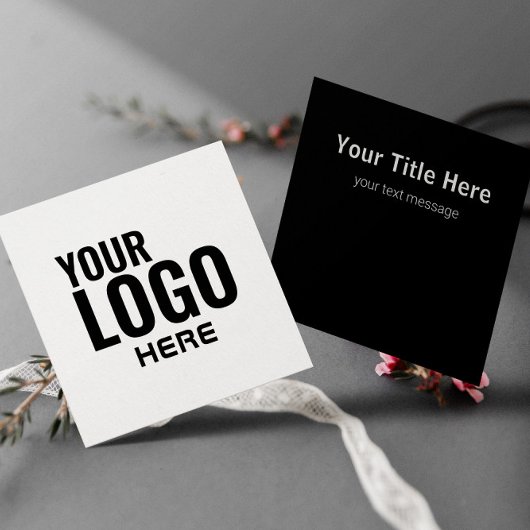 Benutzerdefiniertes Logo und moderne quadratische 