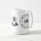 Benutzerdefiniertes Logo und Personalisierte Text- Kaffeetasse (VorderseiteRechts)