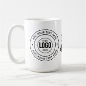 Benutzerdefiniertes Logo und Personalisierte Text- Kaffeetasse (Links)