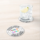 Benutzerdefiniertes Logo und Personalisierter Text Runder Pappuntersetzer (Vor Ort)