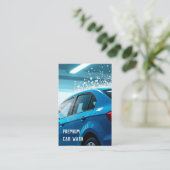 Benutzerdefiniertes Logo und QR Autowasch Visitenkarte (Stehend Vorderseite)