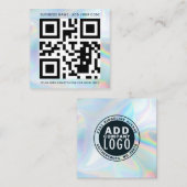 Benutzerdefiniertes Logo und QR-Code Beruflich Quadratische Visitenkarte (Vorne/Hinten)