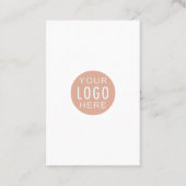 Benutzerdefiniertes Logo und QR Code DIY Moderne Visitenkarte (Rückseite)