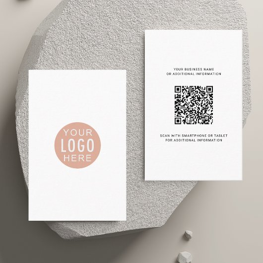 Benutzerdefiniertes Logo und QR Code DIY Moderne Visitenkarte