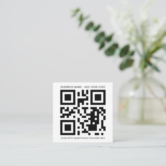 Benutzerdefiniertes Logo und QR-Code Erstellen Sie Quadratische Visitenkarte (Stehend Vorderseite)